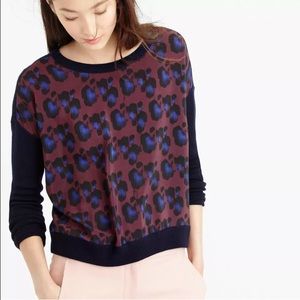 Jcrew navy leopard print sweater